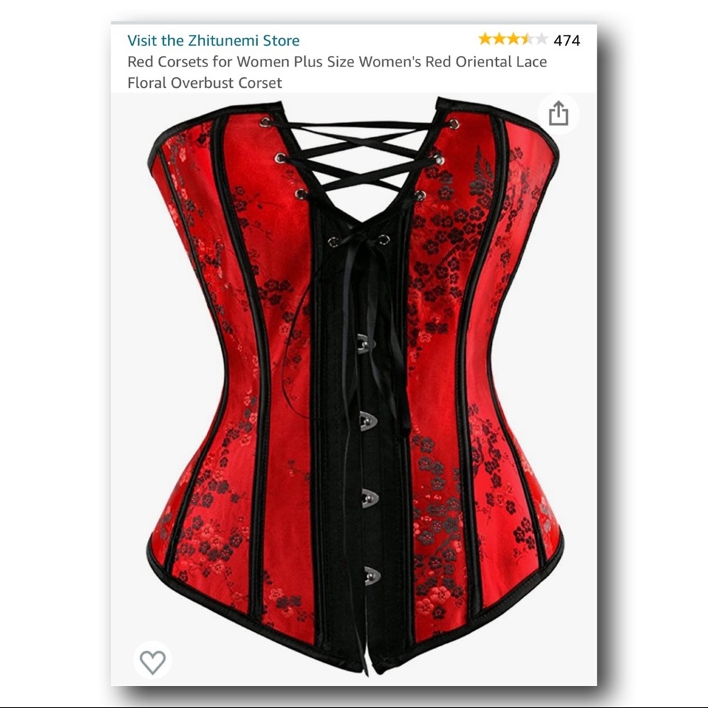 COPY - Red and black corset